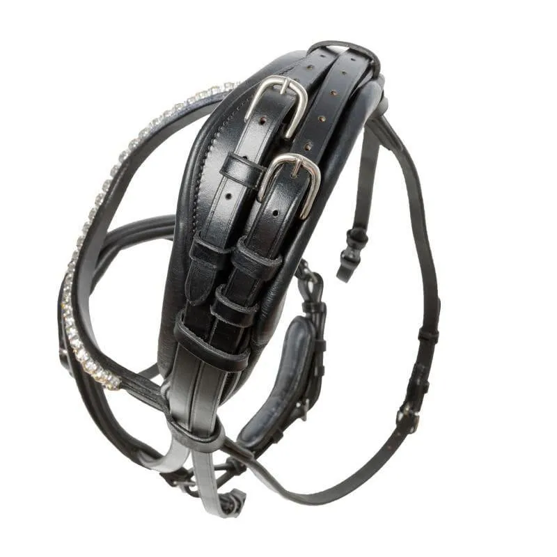 Оголовье трензельное со стразами Tasmanya, cob