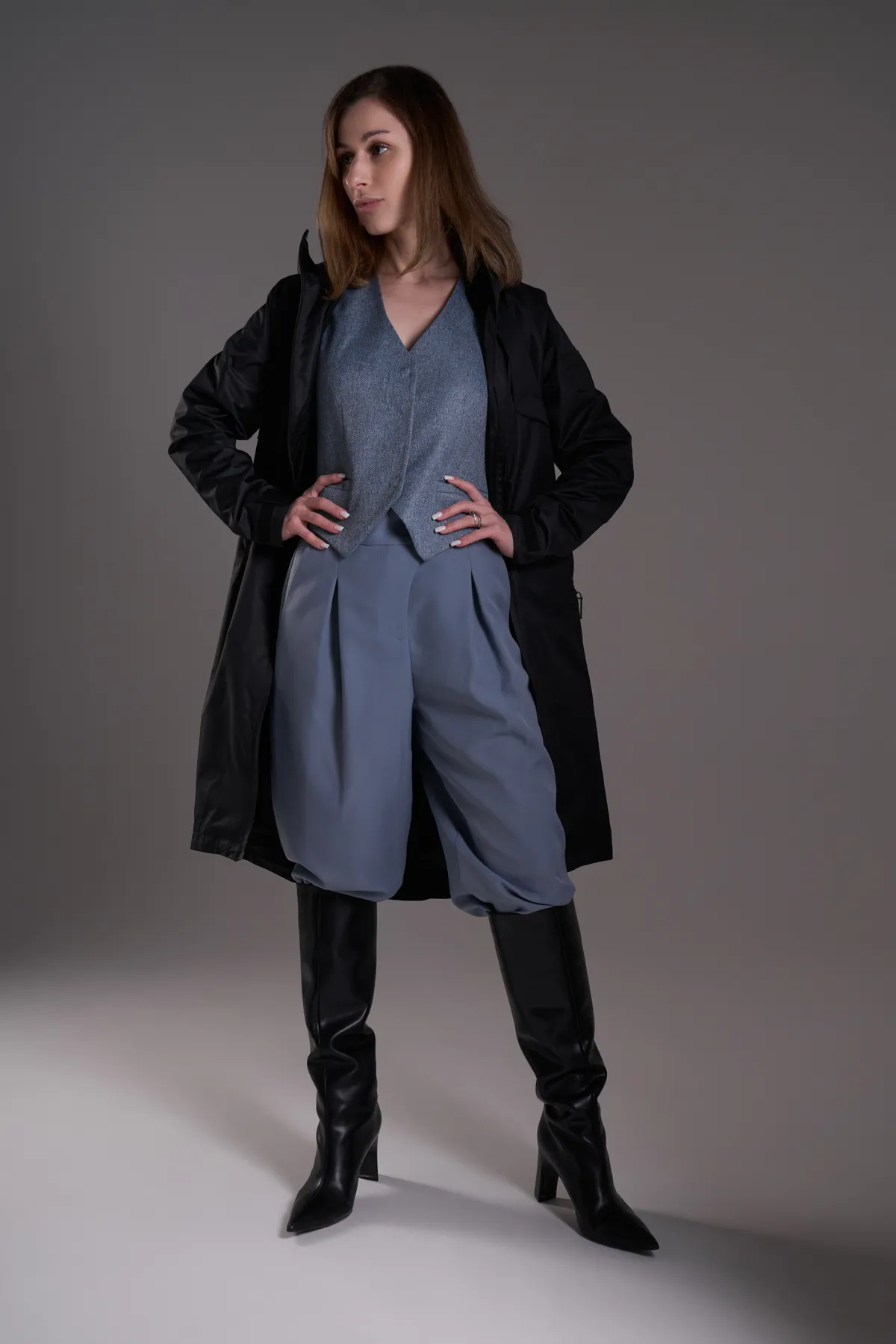 Плащ женский MANIC, Черный, размер 40