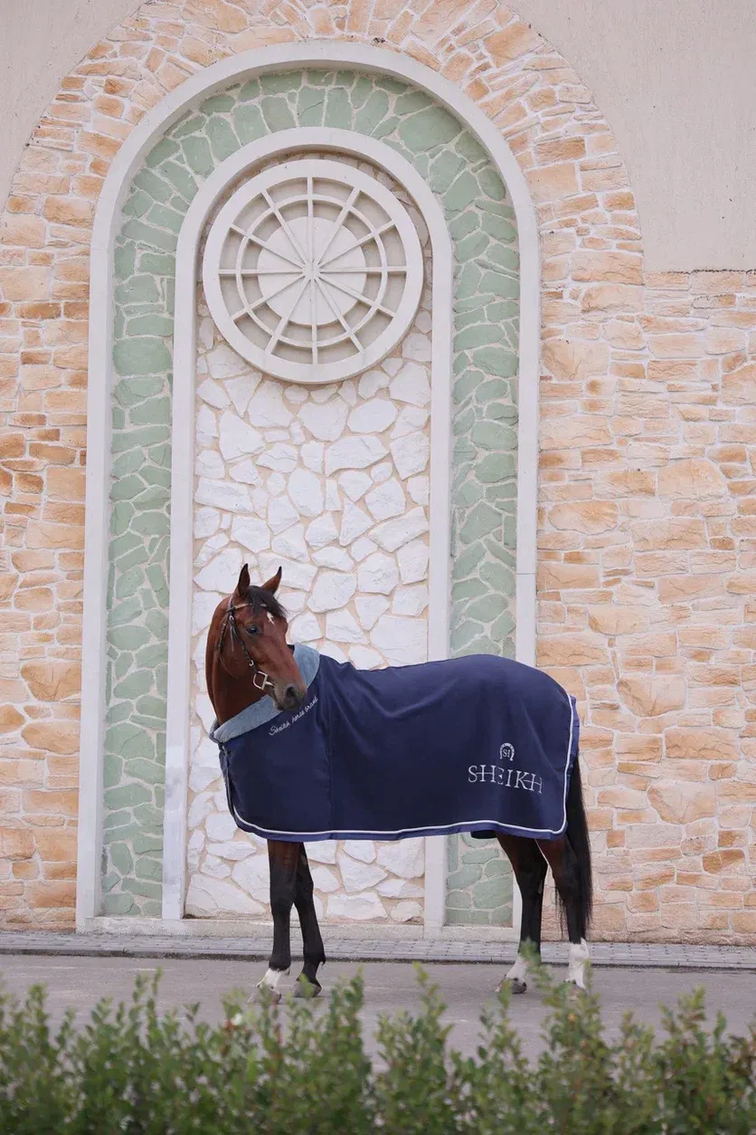 Попона SHEIKH HORSE BRAND, коллекция ORIENTAL, цвет синий, р-р 145