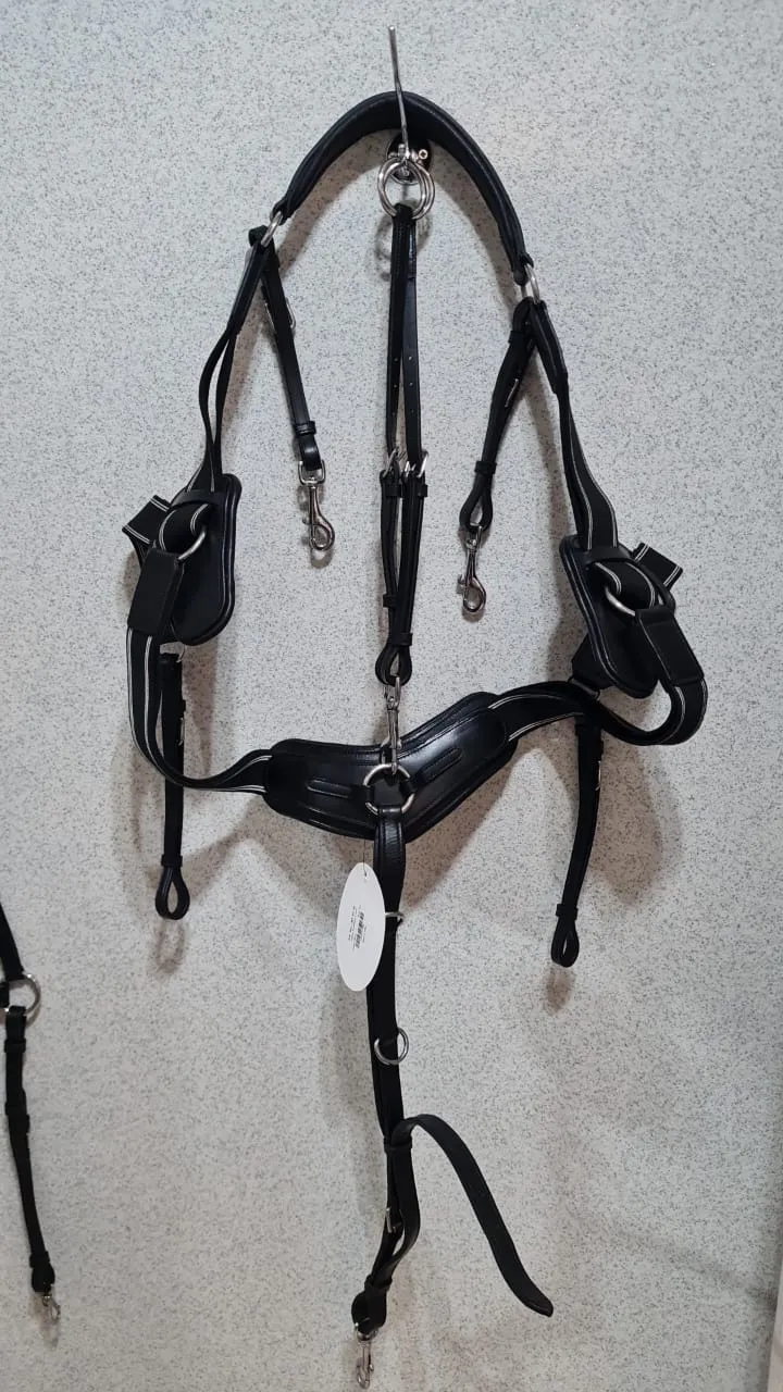 Подперсье с резинками 5 точек LeatherArt (FULL, Чёрный)