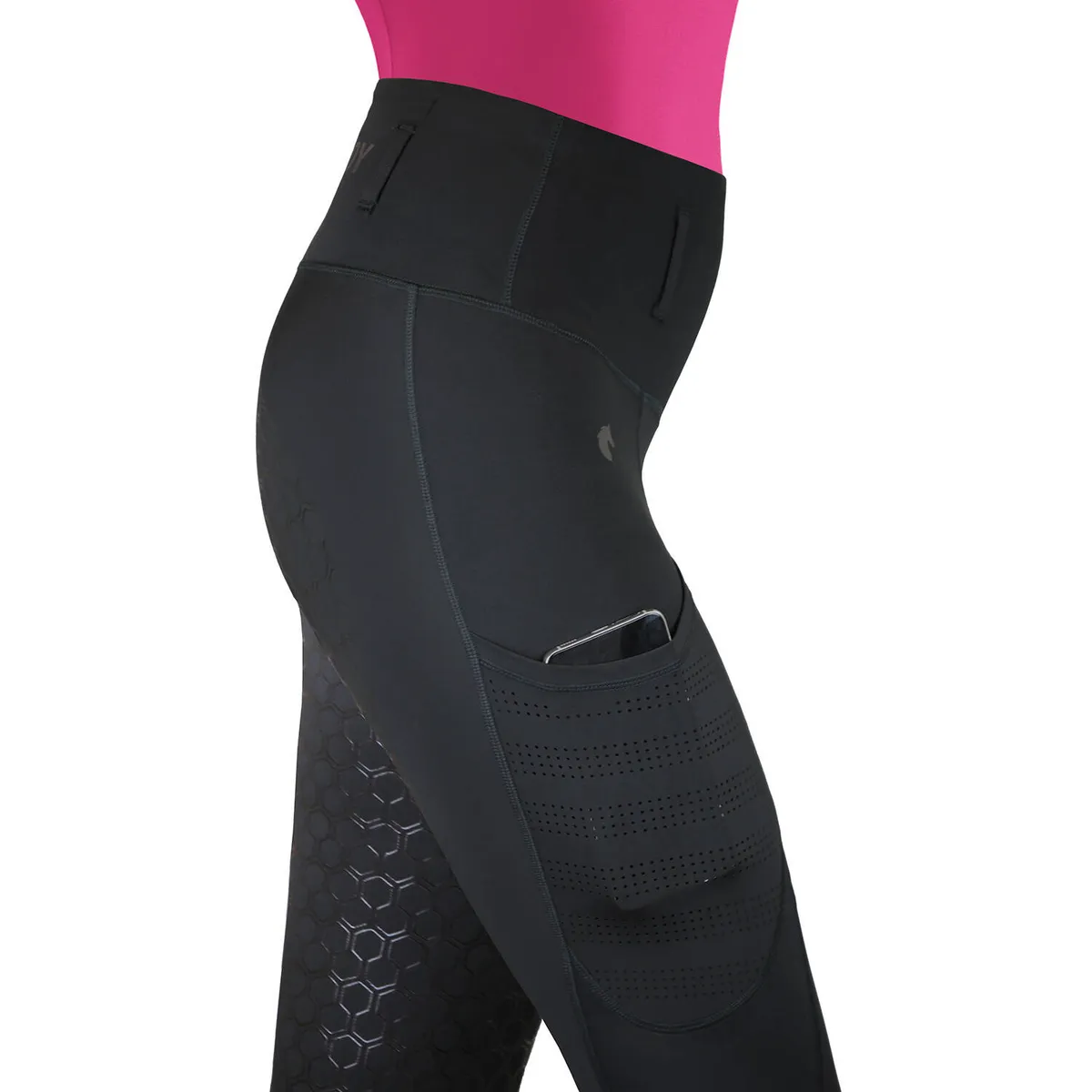 Бриджи HE Vivian с полной силиконовой леей черные 40