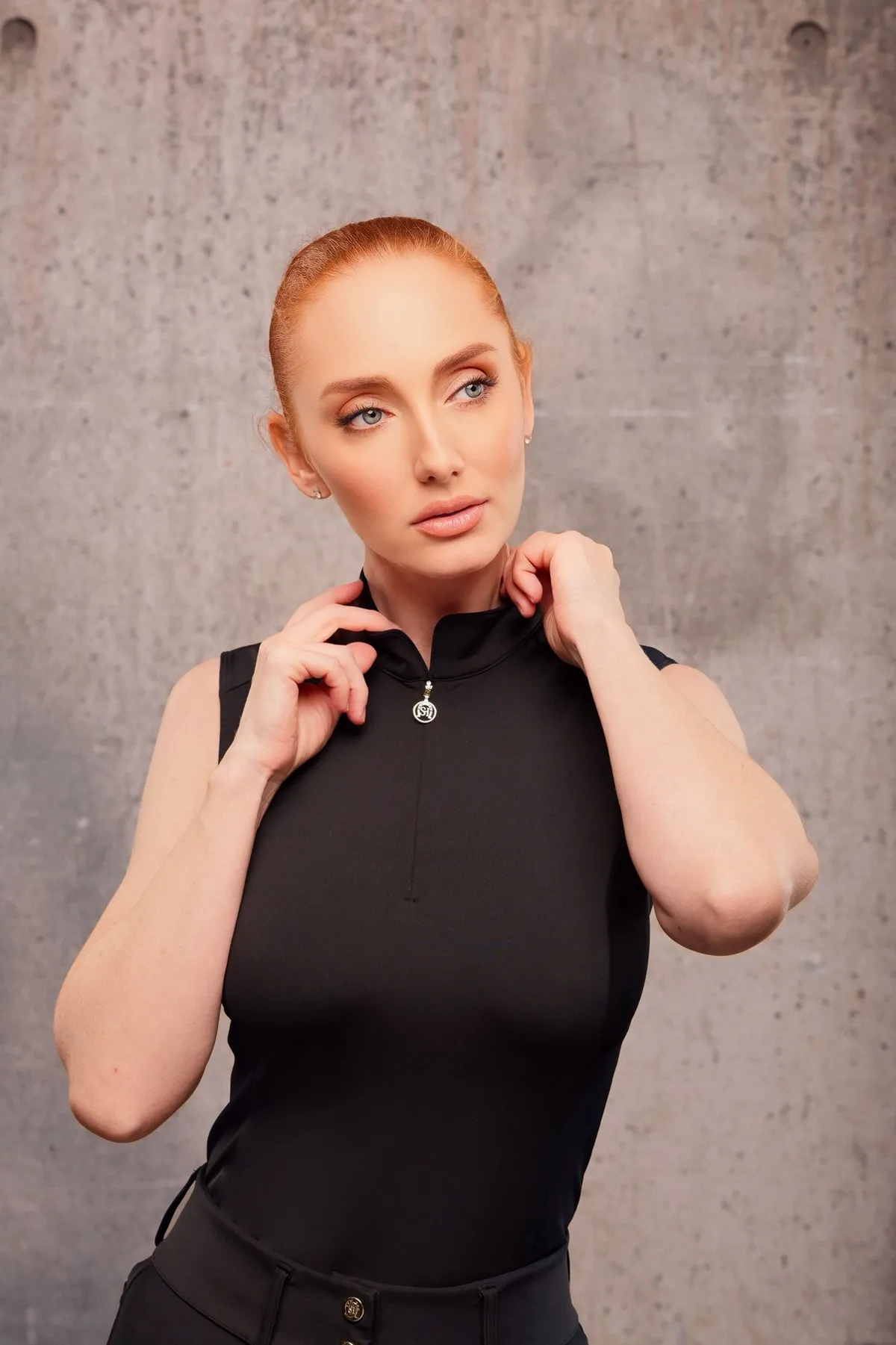 Майка для верховой езды SHEIKH HORSE BRAND, коллекция ГЕЛАКСИ, цвет черный, р-р XS