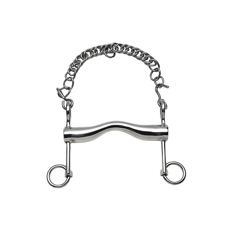 Мундштук дутый/полый, лёгкий, рычаг 5,0 см, грызло 23 мм.