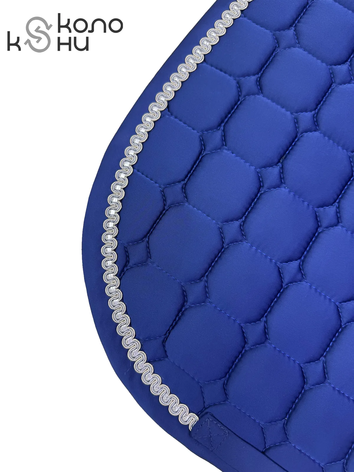 Вальтрап выездковый для лошади конный спорт, верховая езда ОколоКони, цвет синий, мелкая стежка