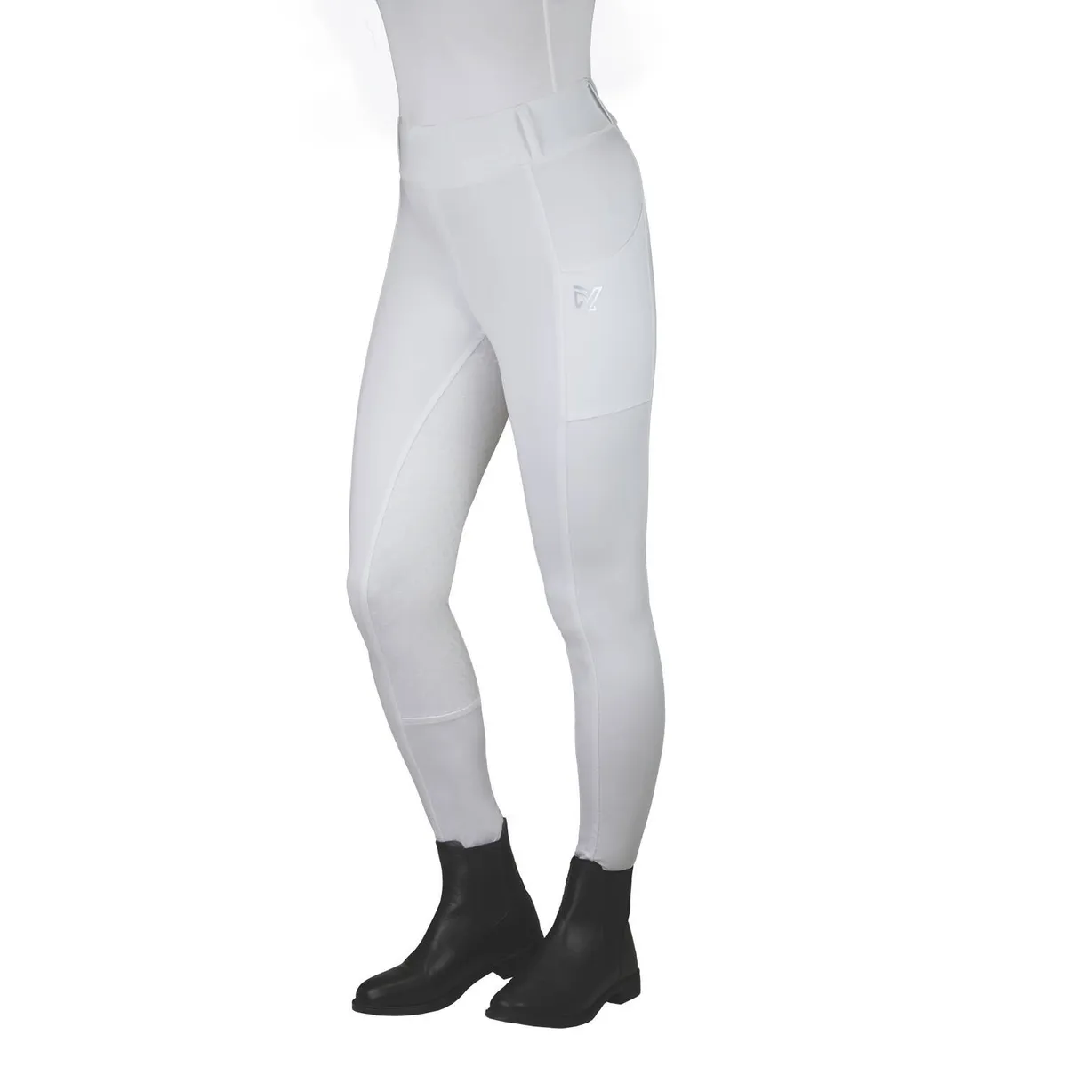 Бриджи York Nova с полной силиконовой леей белые 40