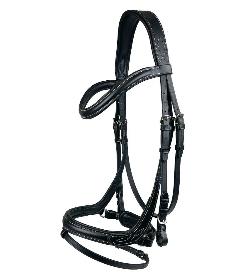 Уздечка Horsenjoy Anatomic анатомическая черная Full