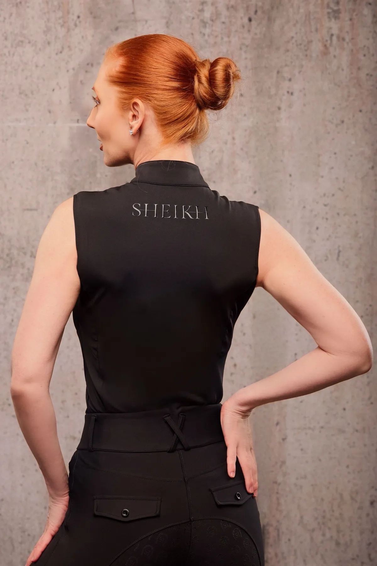 Майка для верховой езды SHEIKH HORSE BRAND, коллекция ГЕЛАКСИ, цвет черный, р-р XS