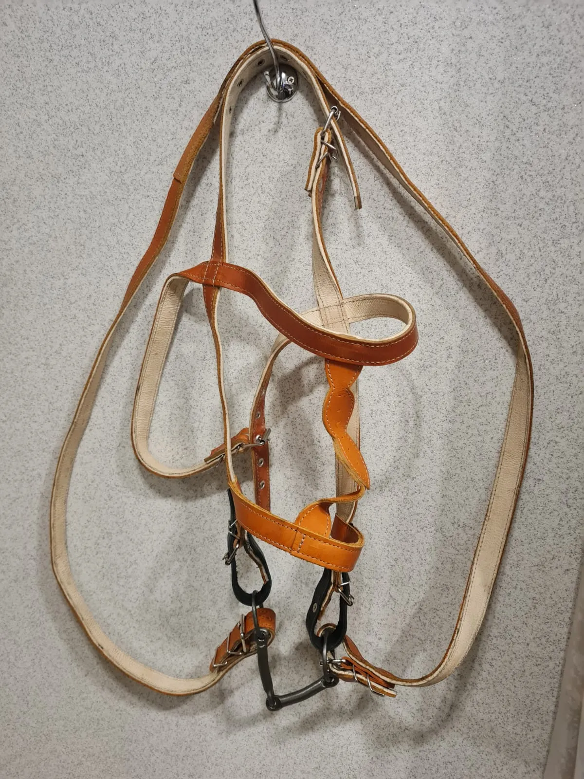 Узда с/х кожа+сыромять