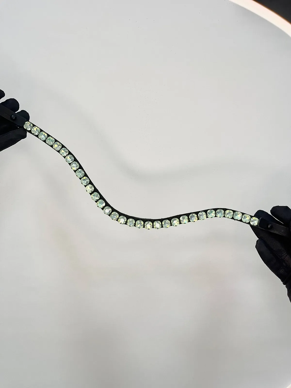 Налобник Kalipso со стразами цвета лунный камень, размер full (44 см)