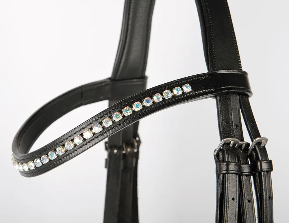 Уздечка с широким капсюлем и кристаллами Allegro от Harry's Horse