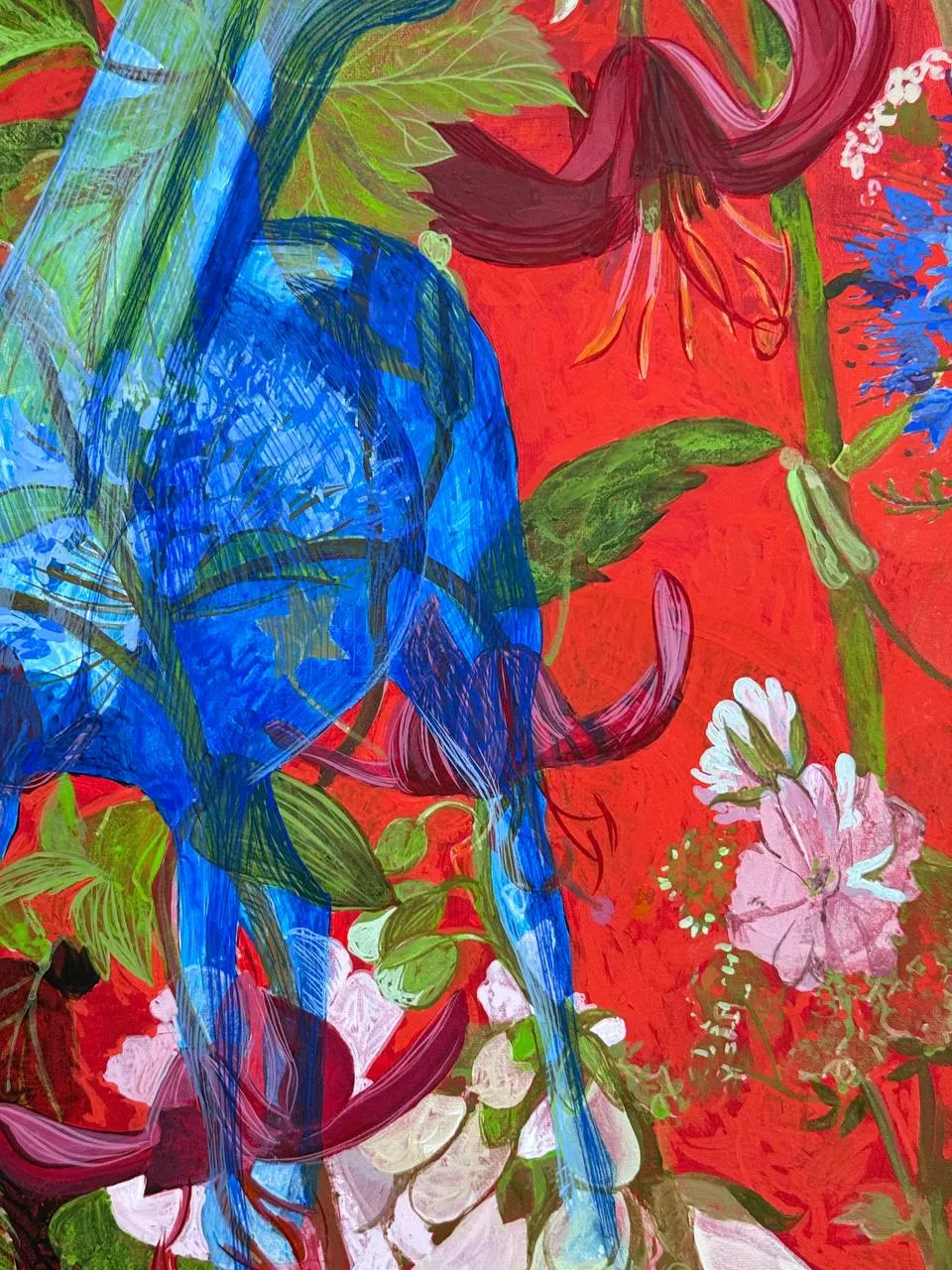 лошадь в цветах