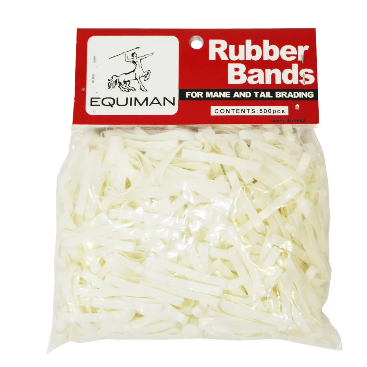 Резинки для гривы силиконовые Equiman белые