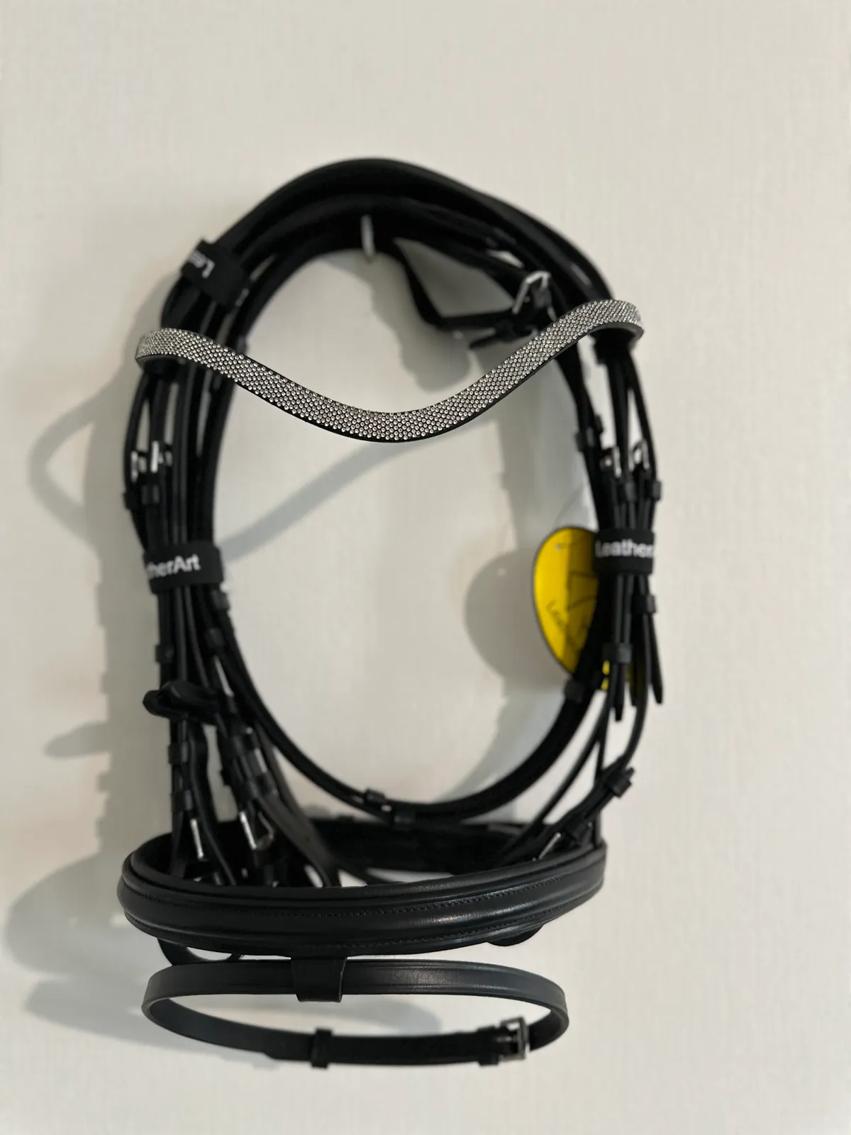 Оголовье трензельное (уздечка) анатомический затылок, Leather Art,XFULL, COB, черный