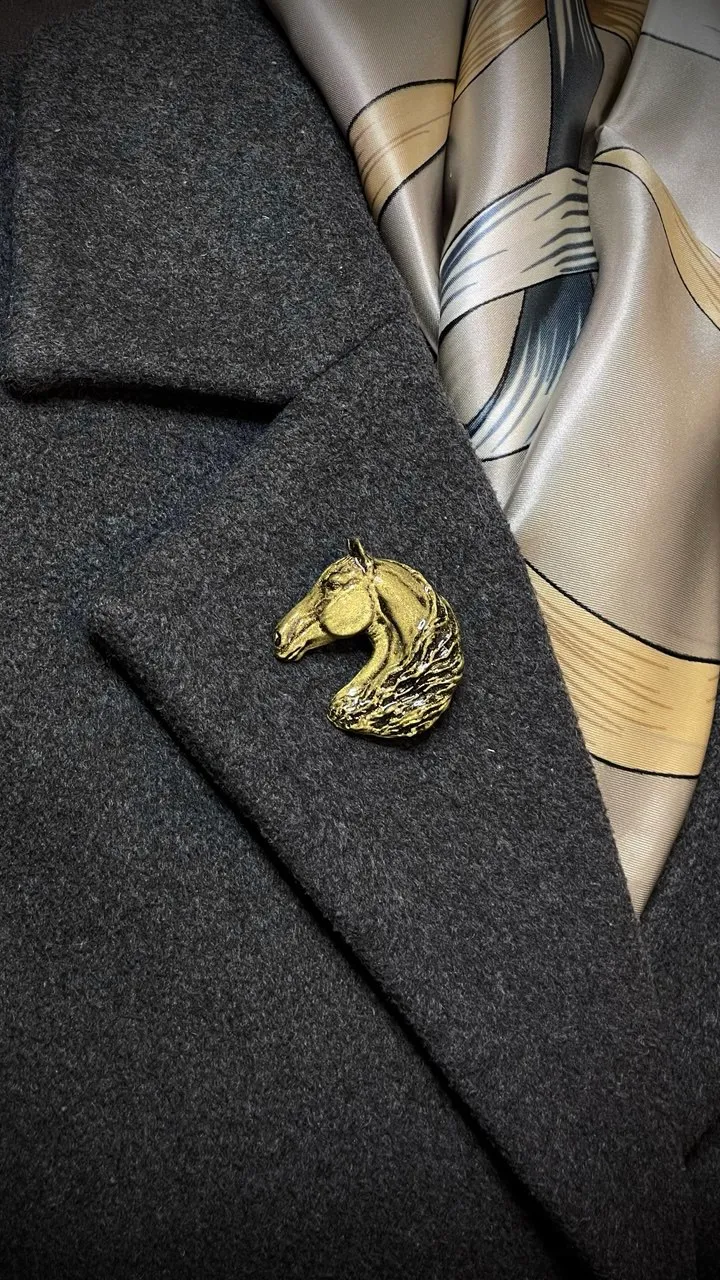 Брошь Орловский рысак бронза (имитация)