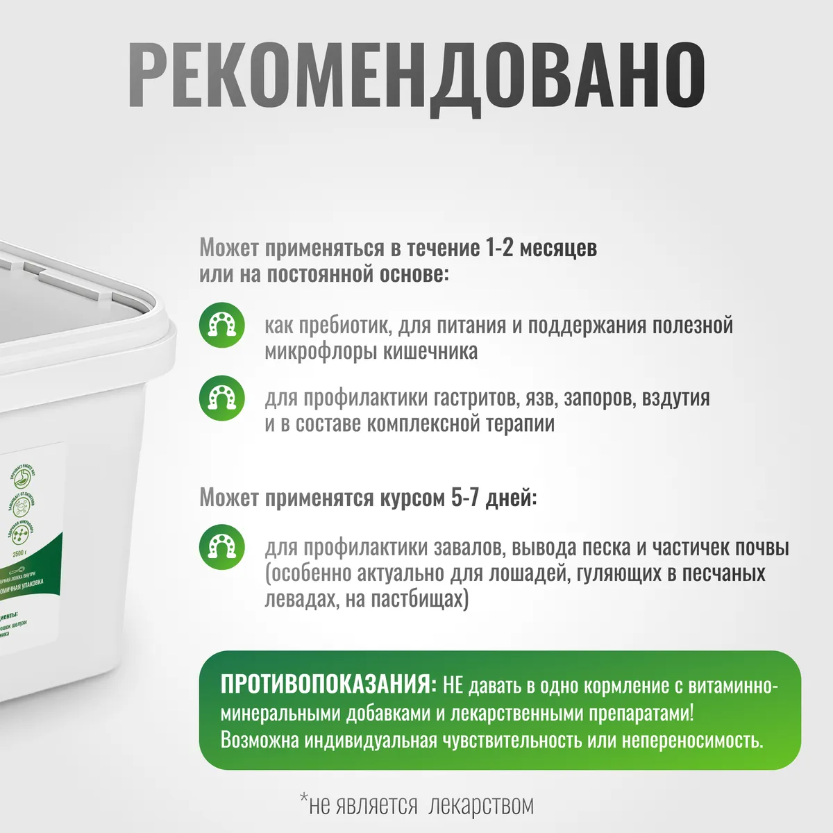 Псиллиум GastroPro для лошадей, 2500 г