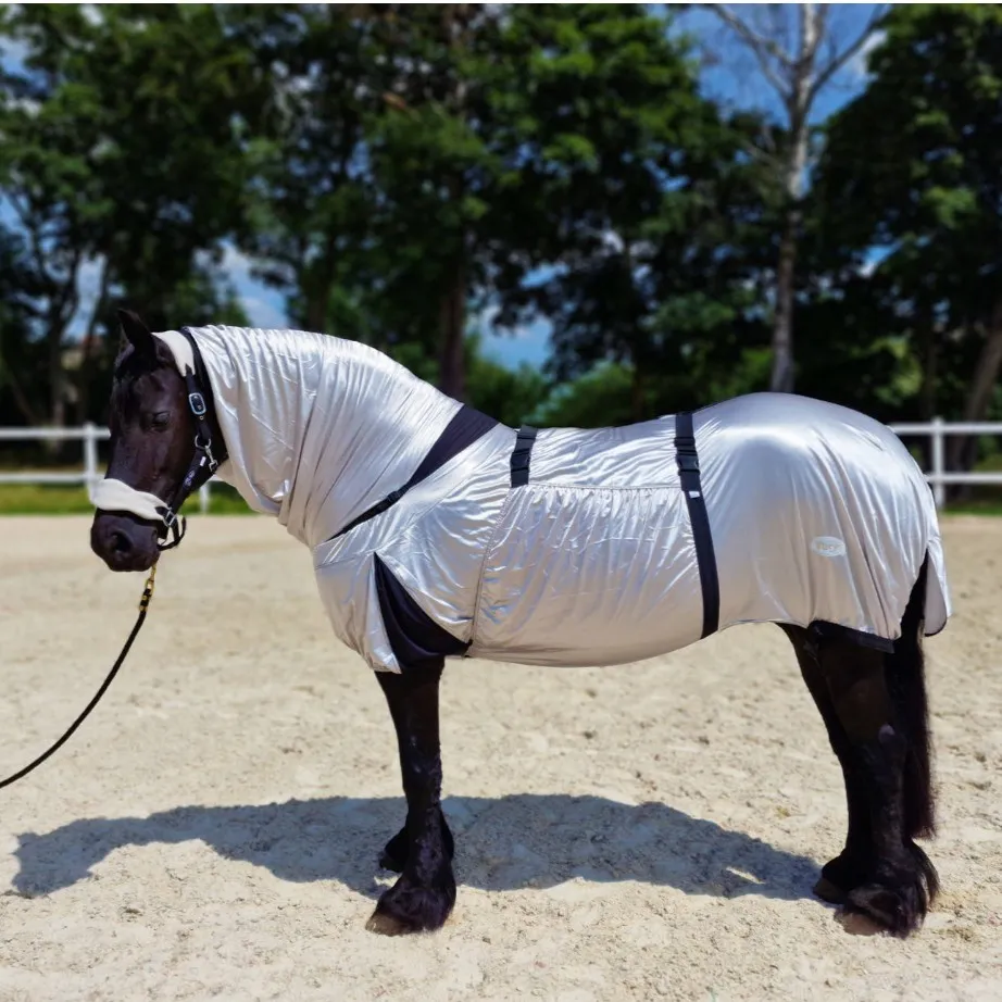 Попона York Eczema антимоскитная с капором бежевая 125 cm