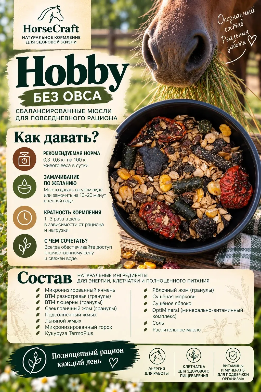 Мюсли хобби без овса HorseCraft