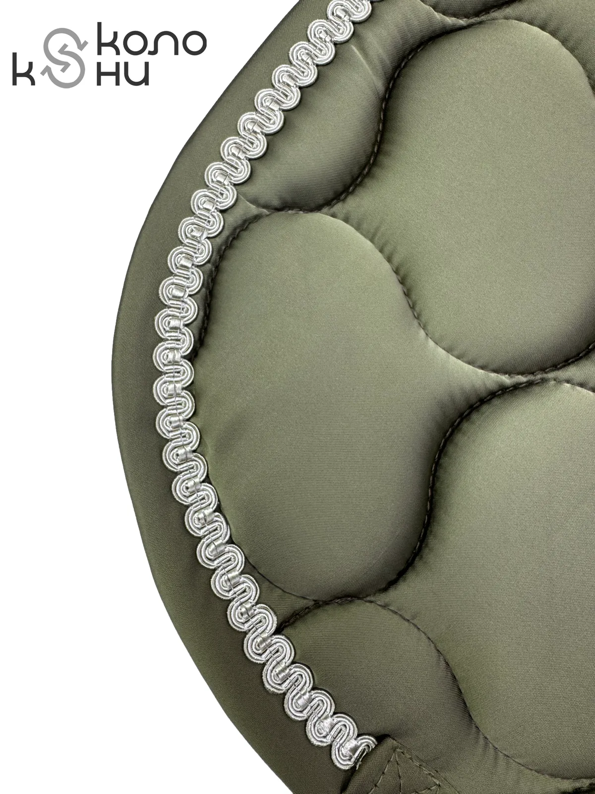 Вальтрап выездковый для лошади конный спорт, верховая езда ОколоКони, цвет хаки, крупная стежка