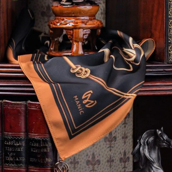 Шелковый платок большой MANIC, Тёмный