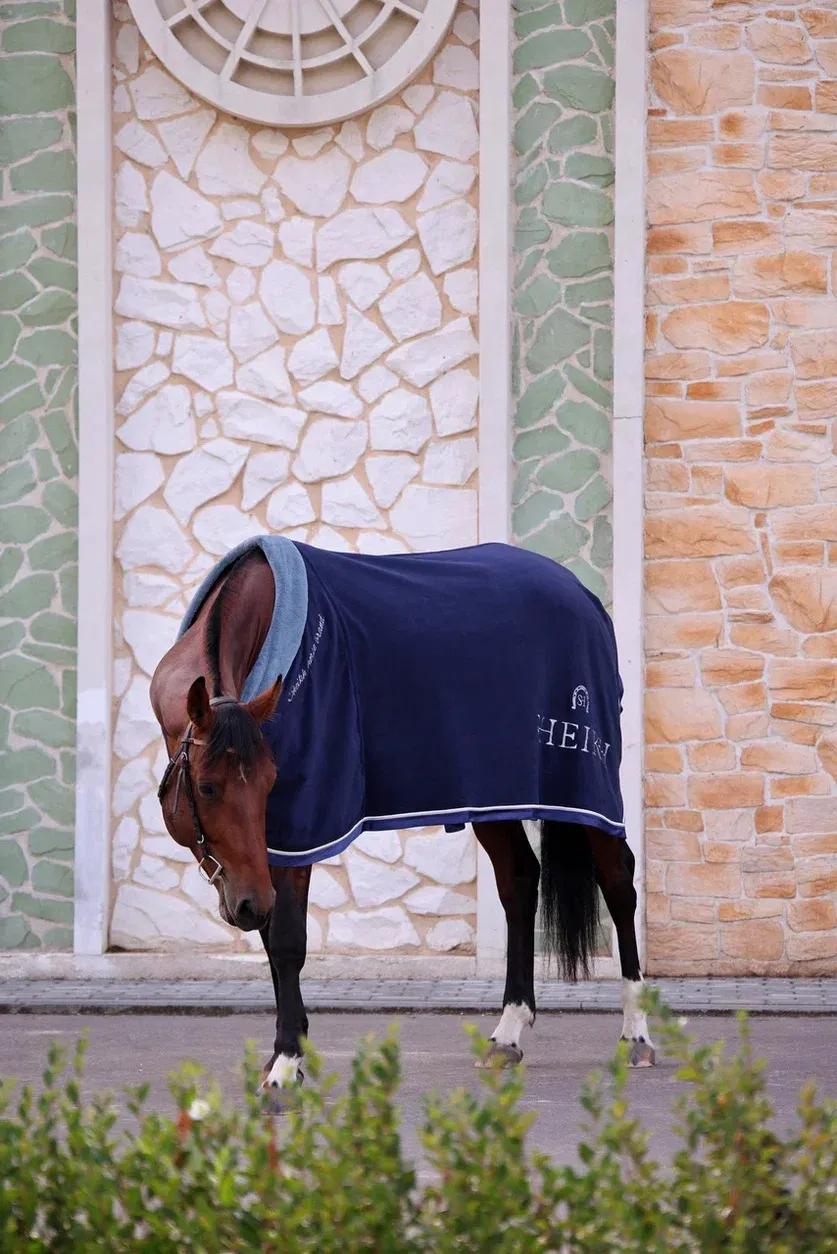 Попона SHEIKH HORSE BRAND, коллекция ORIENTAL, цвет синий, р-р 155