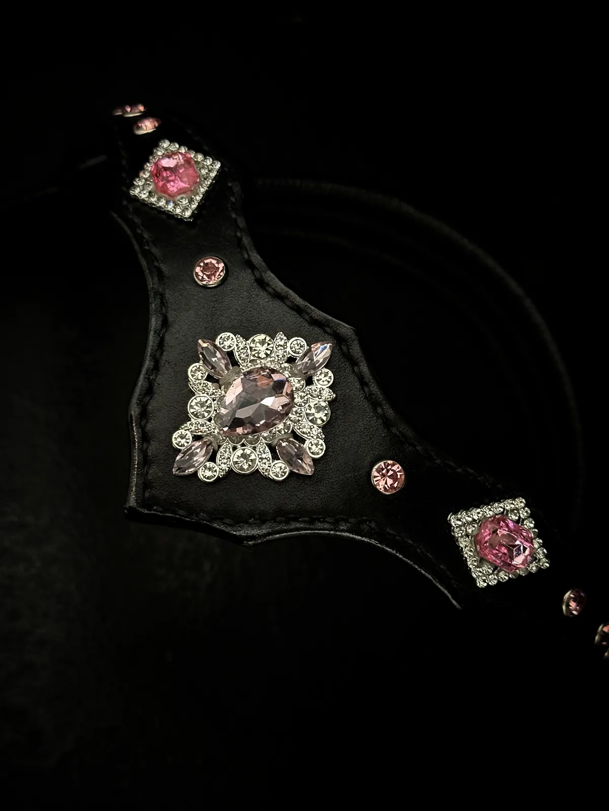 Уздечка для пони розовые стразы