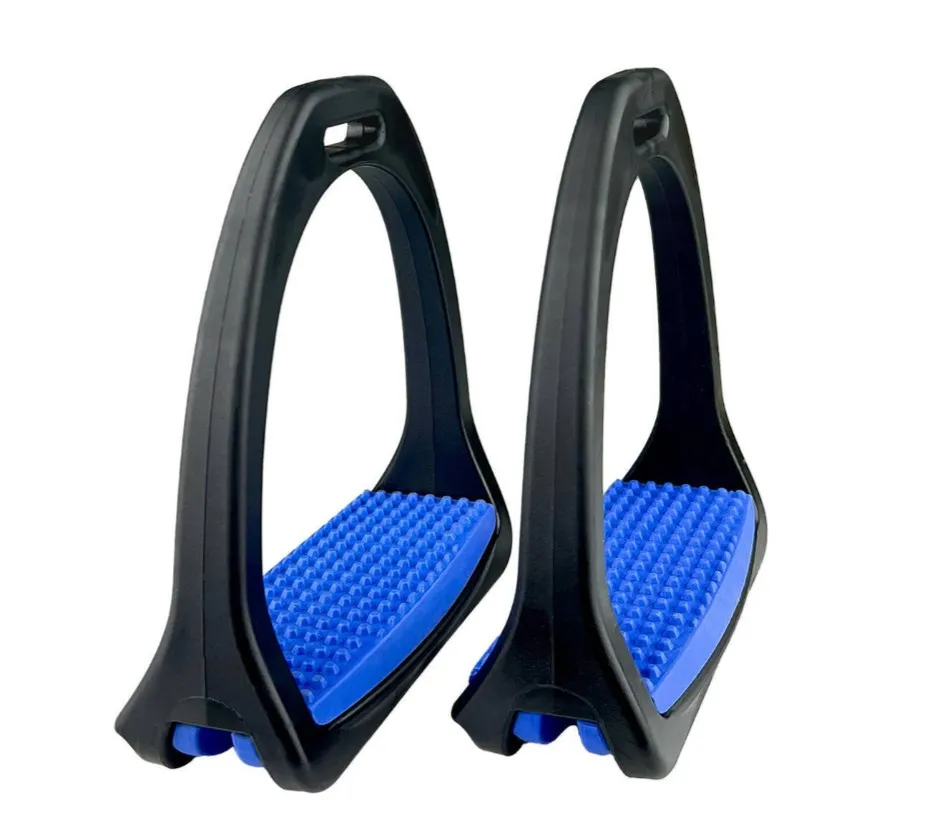 Стремена York Evo пластиковые черно-синие 10 см