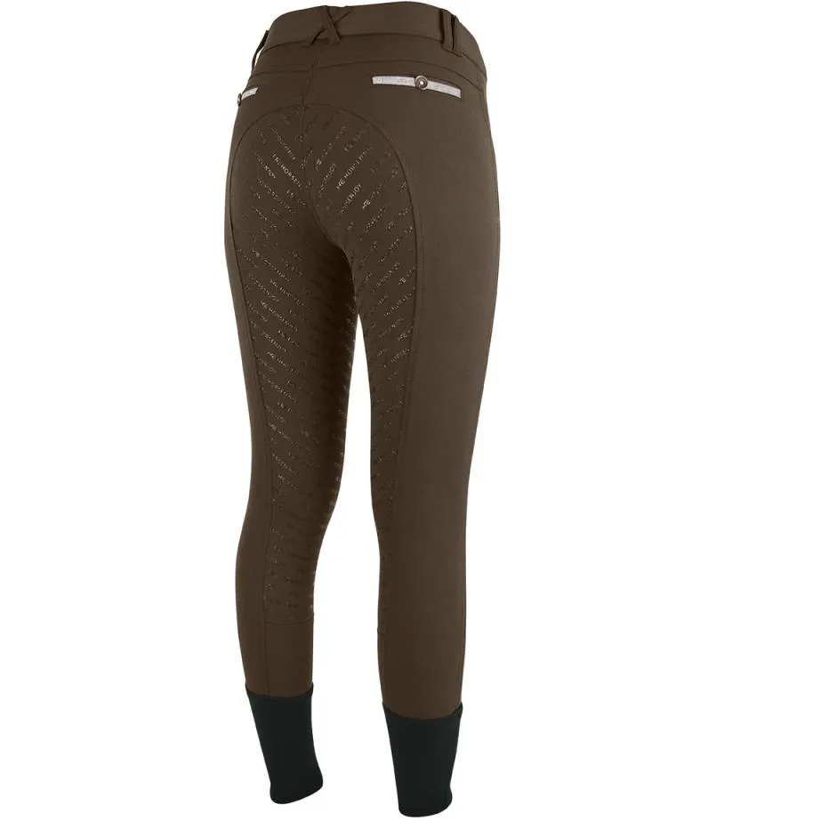 Бриджи HE Brilliant с полной силиконовой леей 36 коричневые