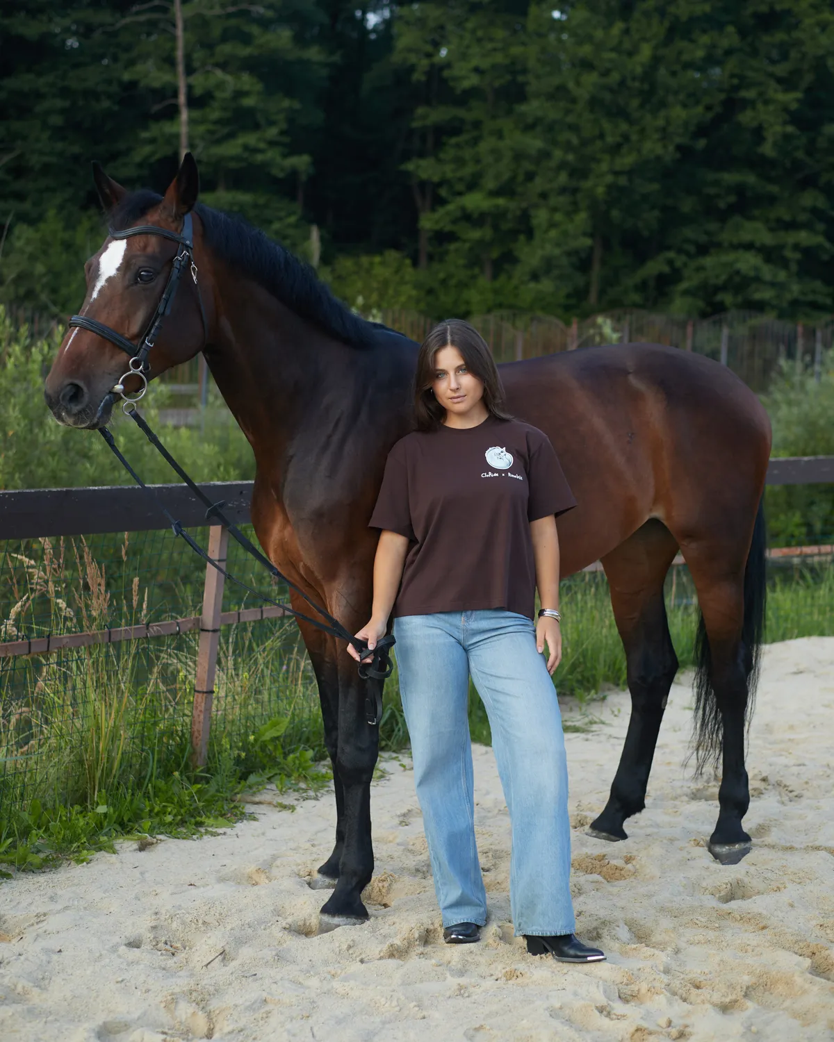 Футболка шоколадная Gray Horse