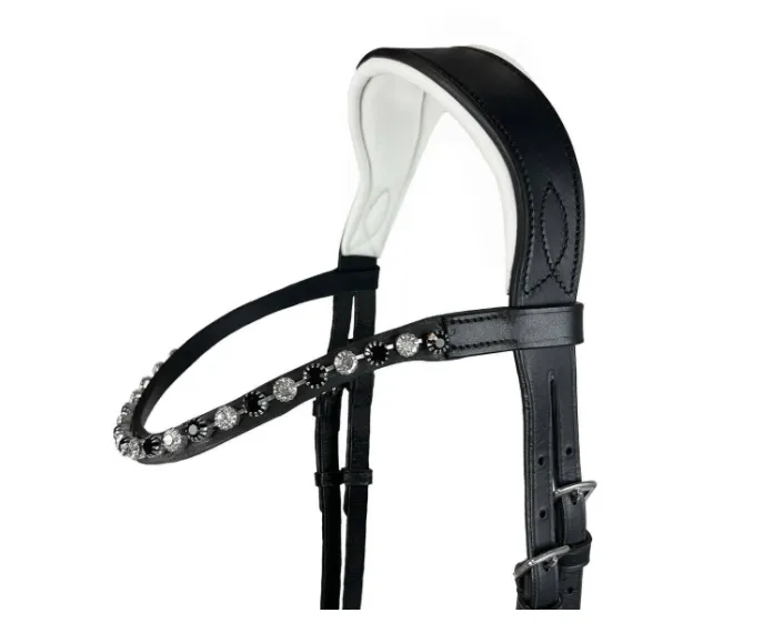 Уздечка York Alesja черно-белая Cob