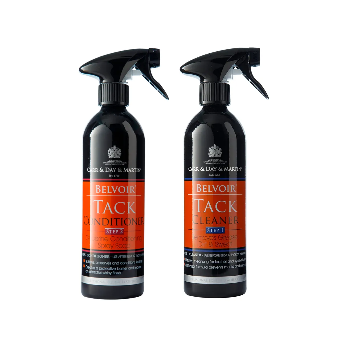 Спрей + кондиционер для амуниции Belvoir Leather Duo (Шаг 1+ Шаг 2) 2 x 500 мл.