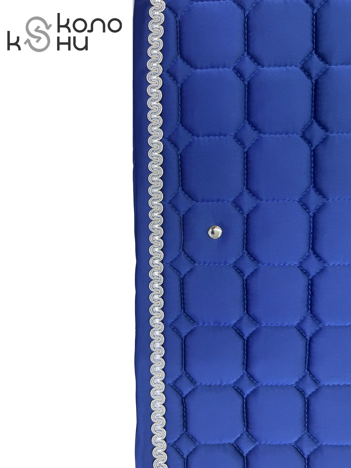 Вальтрап выездковый для лошади конный спорт, верховая езда ОколоКони, цвет синий, мелкая стежка