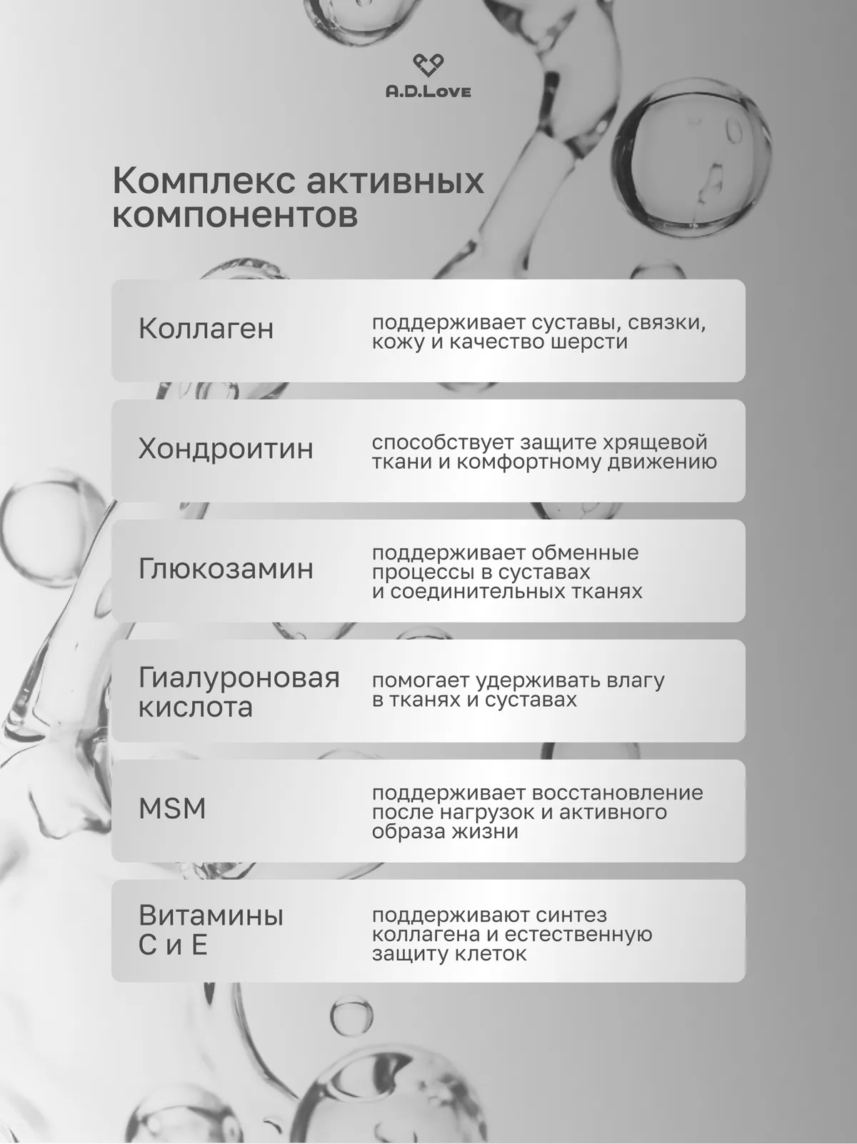Биоактивный комплекс с Хондроитином для поддержки суставов с яблочным соком, 9200мг коллагена, MSM- 30 стиков