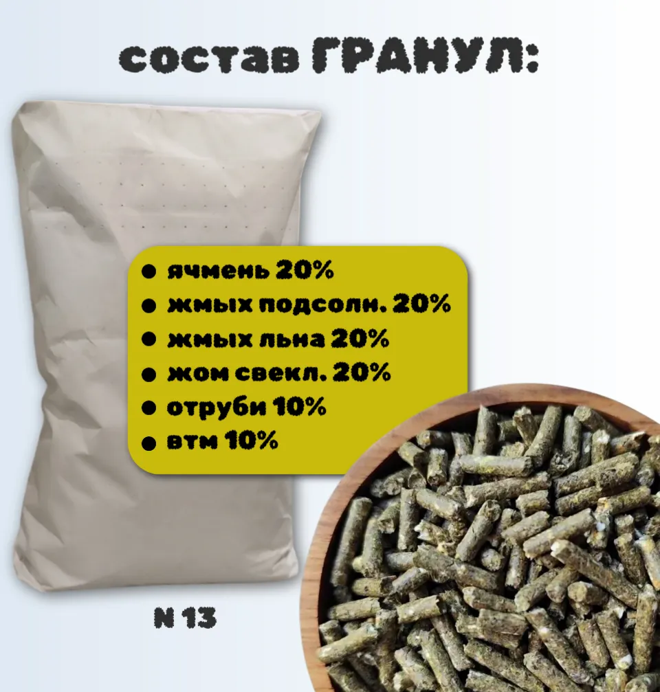 SanGran. Микс для лошадей в гранулах № 13