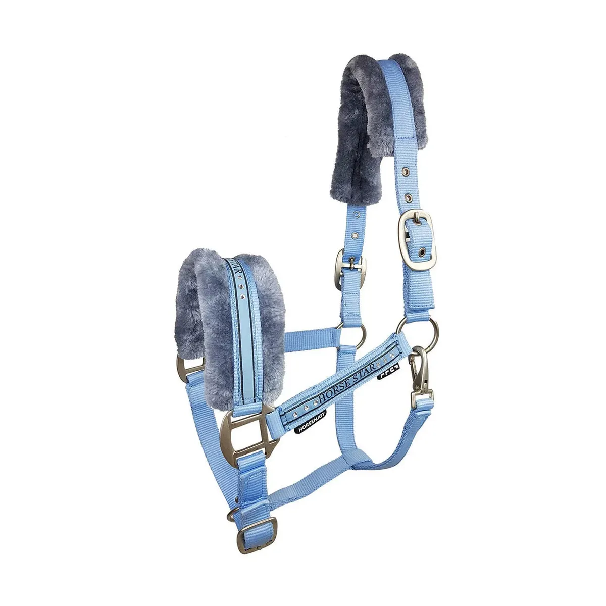 Недоуздок Horsenjoy Horse Star голубой Cob