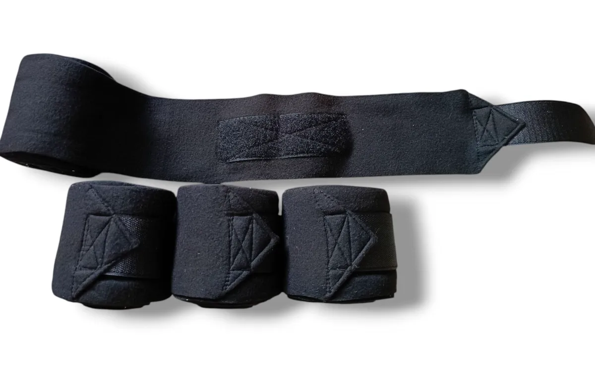 Флисовые бинты для лошади черные