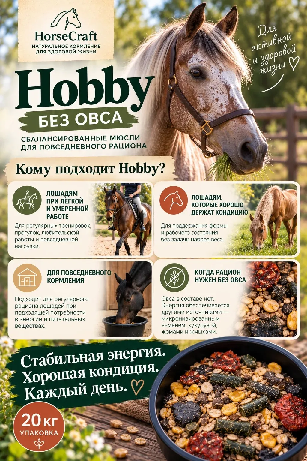 Мюсли хобби без овса HorseCraft