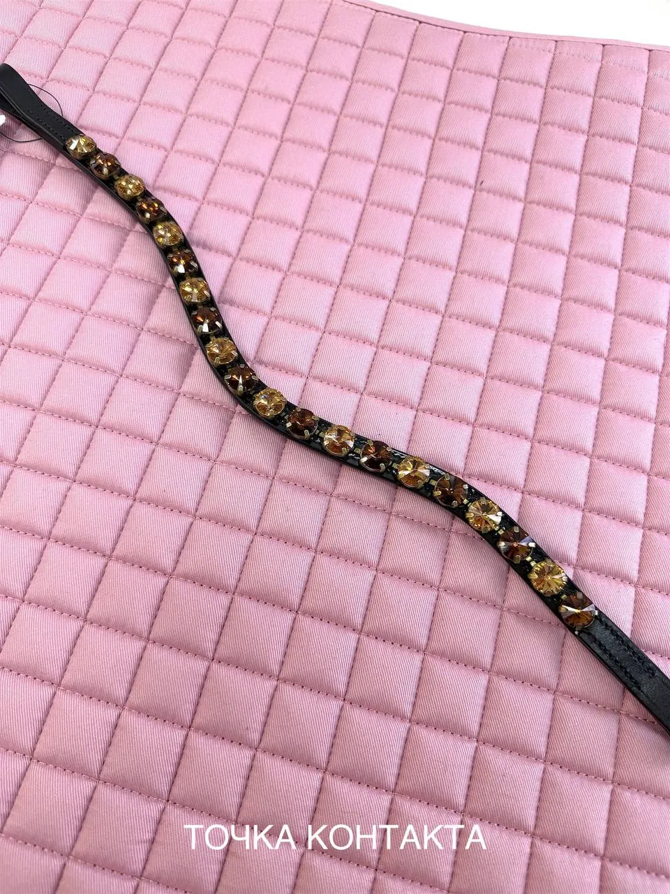 Налобник Leather Art коричневый фулл