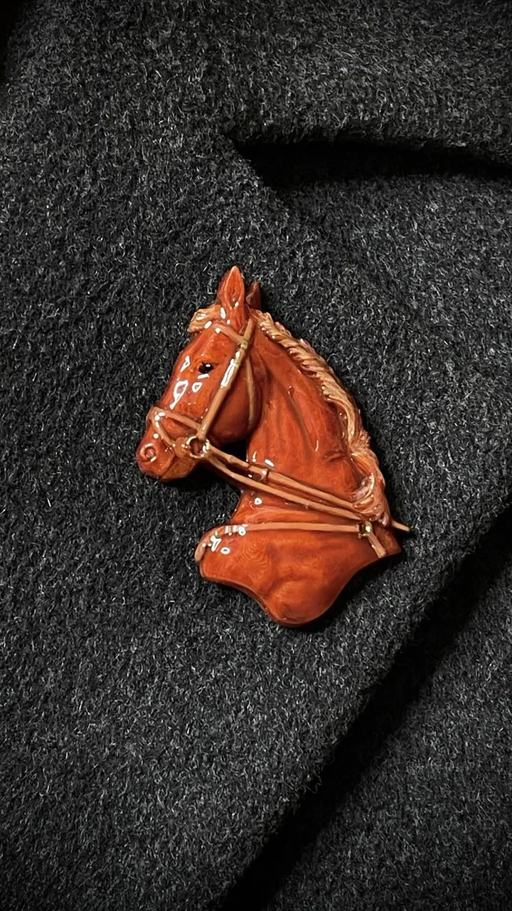 Брошь Игреневая лошадь