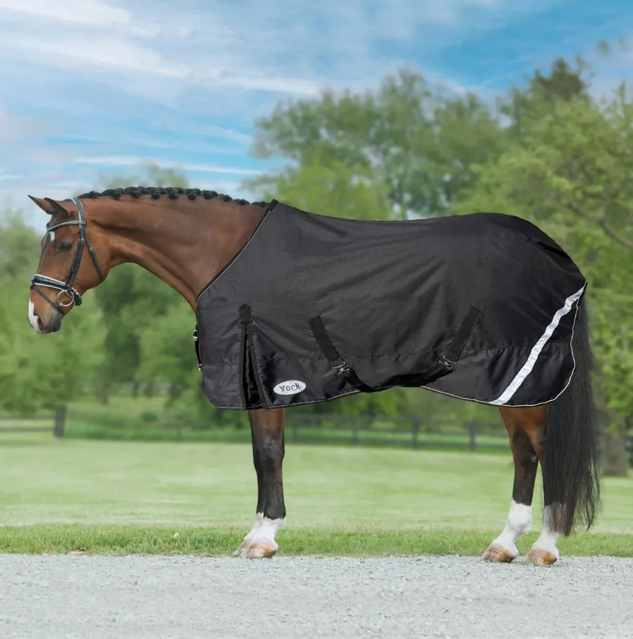 Попона York Reflect дождевая черная 135 см