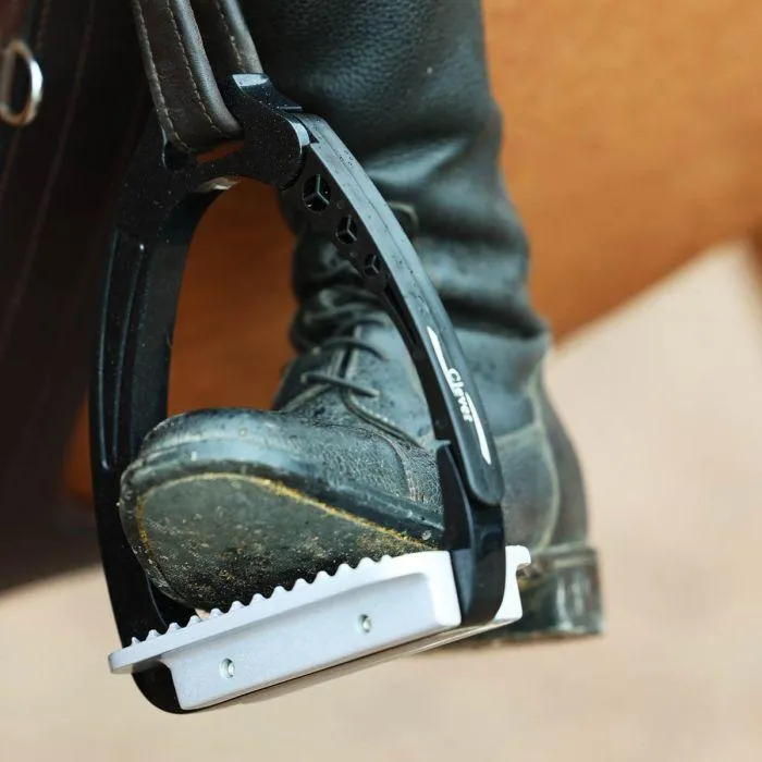 Стремена Equitare Clever, серебро/черный