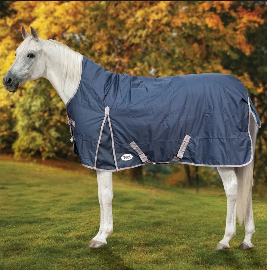 Попона York Calista High Neck зимняя/дождевая с холкой/300 гр темно-синий 145 см