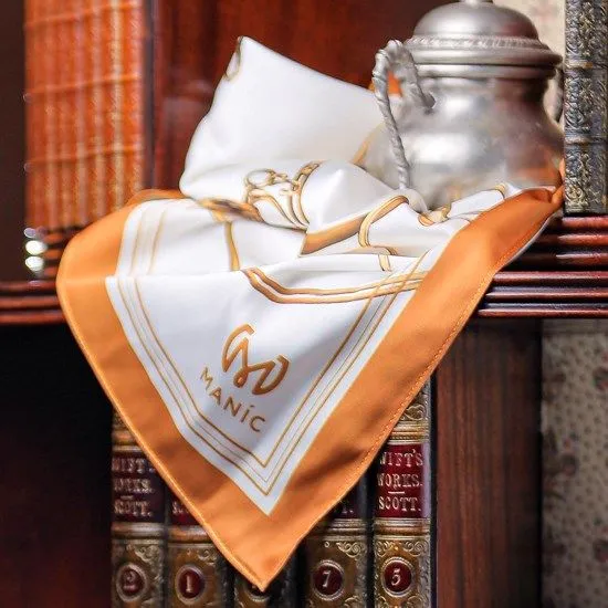 Шелковый платок большой MANIC, Светлый