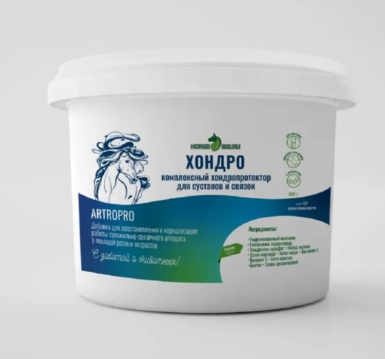 Horse-bio: Хондропротектор Хондро ArtroPro для лошадей, 600 гр.