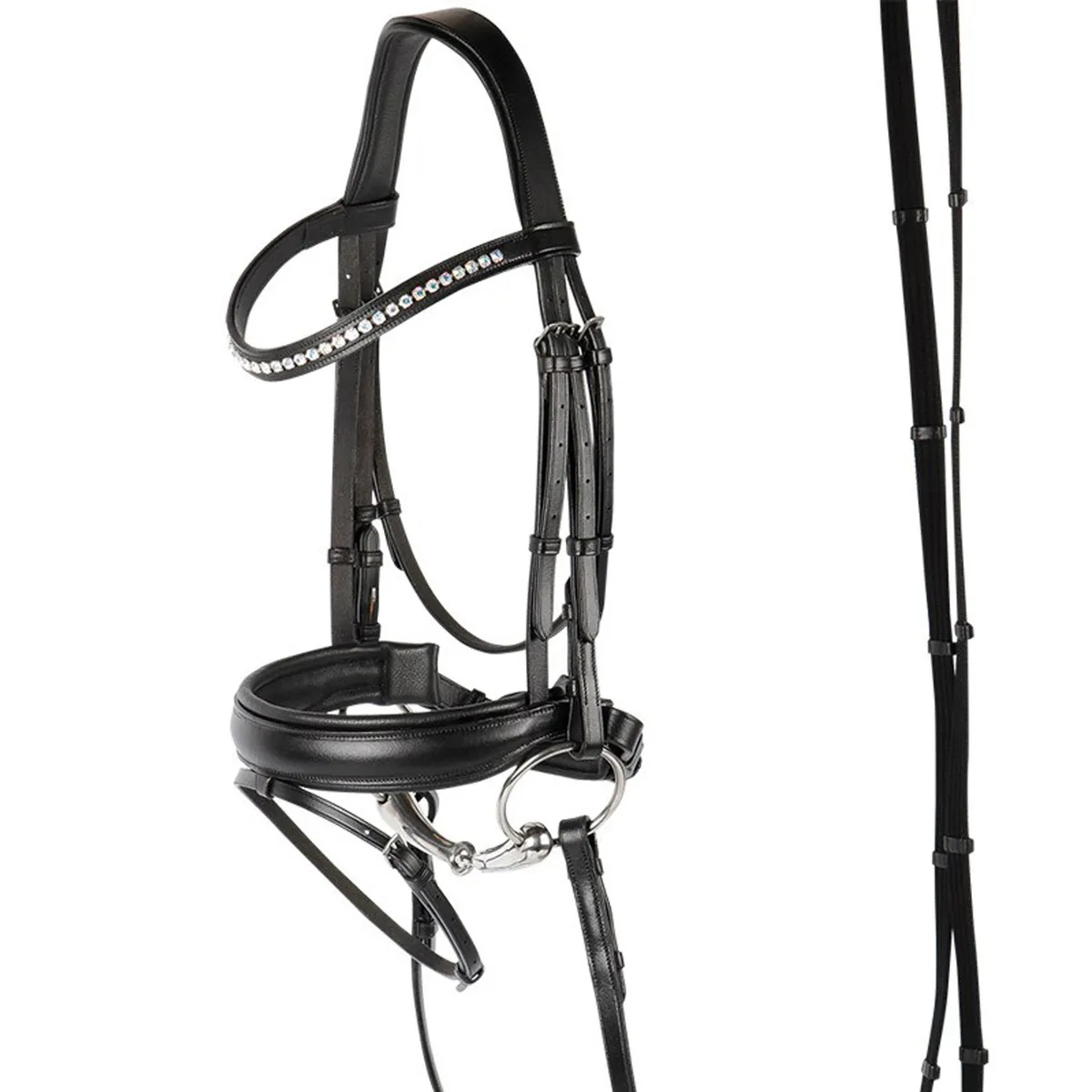 Уздечка с широким капсюлем и кристаллами Allegro от Harry's Horse