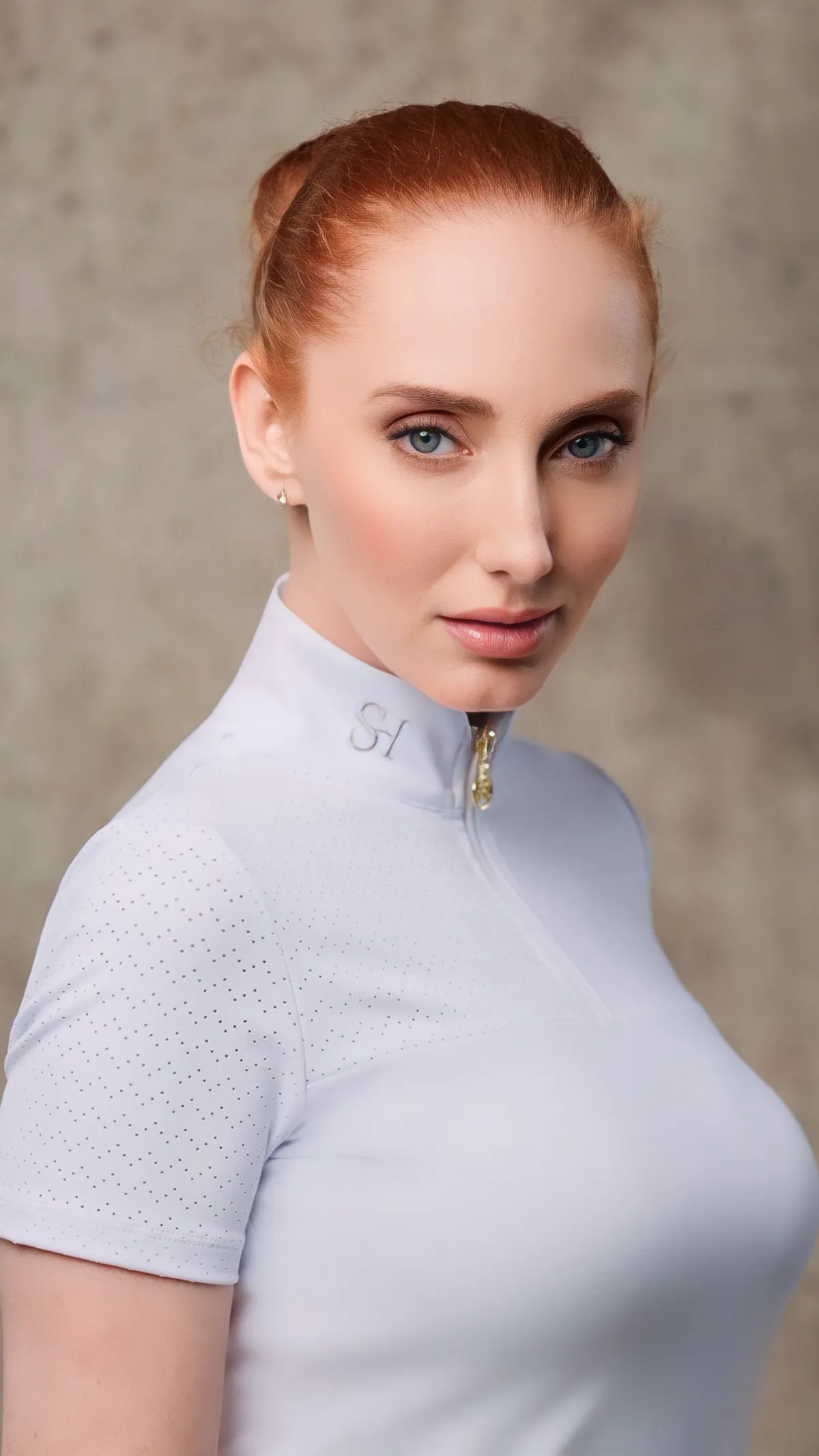 Поло для верховой езды, конного спорта SHEIKH HORSE BRAND, коллекция ИНДАСТРИАЛ, цвет белый, р-р XL