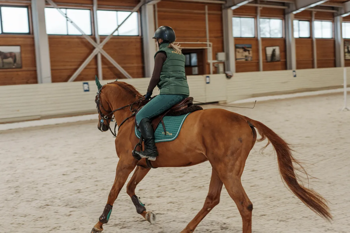Утепленный зеленый жилет HorseFactor Film Collection  (xs)