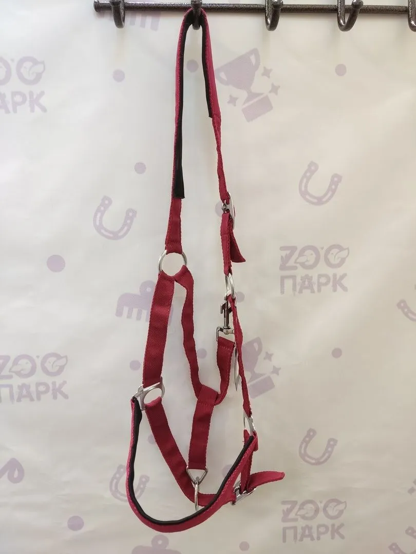 Недоуздок с неопреновой подложкой Full, Бордовый