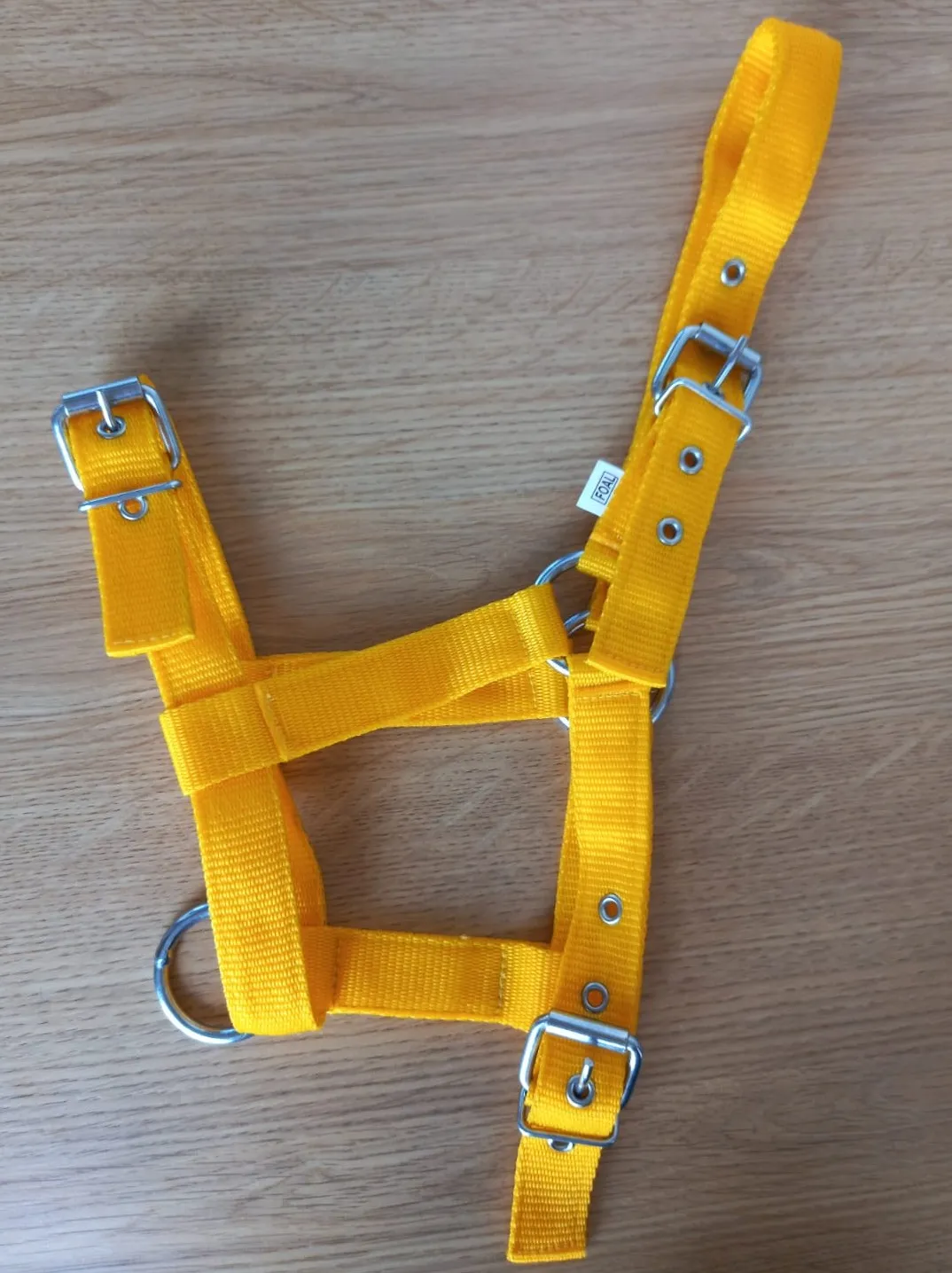 Недоуздок нейлоновый для жеребят, желтый