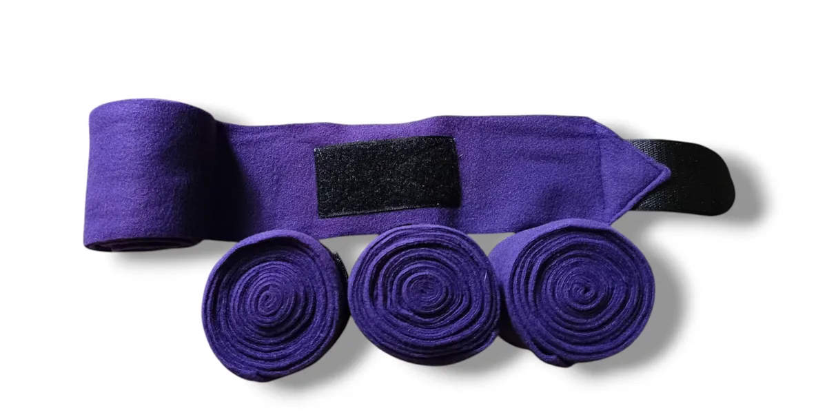 Бинты флисовые для пони (т. фиолетовые 8см*1,5м)