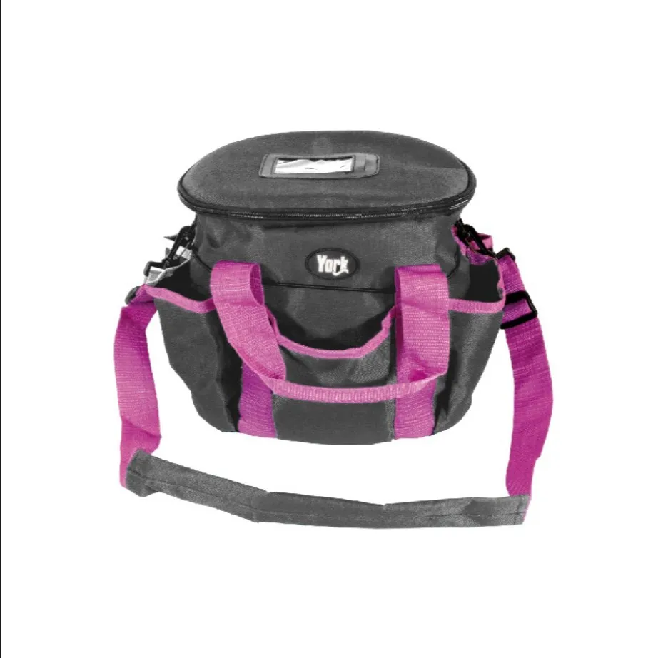 Сумка для щеток York розово-серая